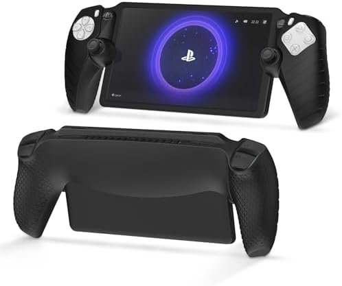 Protective Case for Playstation Portal, PS5 Portal Remote Player Silicone Case Cover All-Around Protection and Non-Slip Thumb Grips Accessories for Playstation Remote Player Case (Black)