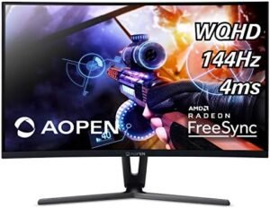 AOPEN by Acer 32HC1QUR Pbidpx 31.5-inch 1800R Curved WQHD (2560 x 1440) Gaming Monitor with AMD Radeon FreeS