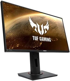 ASUS TUF Gaming VG259QR 24.5” Gaming Monitor, 1080P Full HD, 165Hz (Supports 144Hz), 1ms, Extreme Low Motion Blur, G-SYNC ready, Eye Care, DisplayPort HDMI, Shadow Boost, Height Adjustable,Black