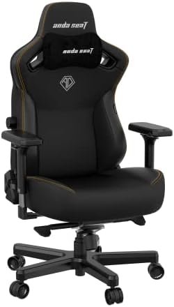 Anda Seat Kaiser 3 XL Gaming Chair for Adults – Ergonomic Black Leather Gaming Chairs with Lumbar Support, Comfortable Office Chair with Neck Support – Heavy Duty Computer Chair Wide Seat Capacity