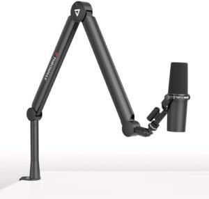 Boom Arm Stand THRONMAX S8 Mic Stand for Game Streaming and Broadcasting/Sturdy and Universal Mic Arm with 1/4“，3/8″ to 5/8″ Adapter，All-Metal and Fully Adjustable Mic Arm