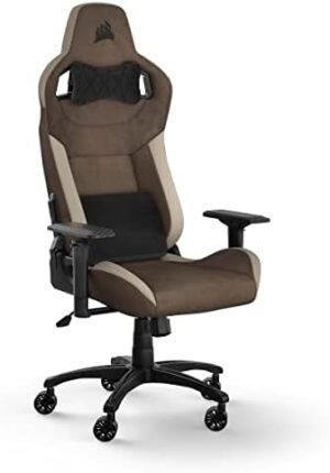 CORSAIR CF-9010061-WW T-3 Rush V2 Brown Gaming Chair, Office/Desk Chair, for Games, Reclining, Computer Chair, PU Leather, Adjustable Height, Brown