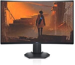 Dell 144Hz Gaming 27 Inch Curved Monitor with FHD (1920 x 1080) Display, Nvidia G-Sync and AMD FreeSync HDMI, DisplayPort, VESA Certified, Gray – S2721HGF