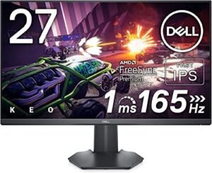 Dell G2722HS IPS 27 Inch 165Hz Gaming Monitor – (FHD) Full HD 1920 x 1080p, LED LCD Display, AMD FreeSync Premium and NVIDIA G-Sync Compatible, HDMI, DisplayPort, Thin Bezel – Black