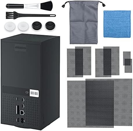 FANPL Upgraded Dust Cover for Xbox Series X Accessories, 8 Vent Dust Proof Filter Cover with 4 thumb grips, 2 Cleaning Brush, Cleaning Cloth, Storage Bag