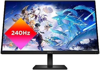 HP OMEN 27s FHD 240Hz Gaming Monitor, Full HD Display (1920 x 1080), IPS Panel, 99% sRGB, 95% DCI-P3, 16:9, OMEN Gaming Hub, 27s (2023),Black