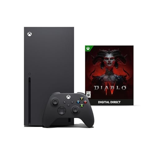 Microsoft Xbox Series X Diablo IV Bundle – Includes Xbox Wireless Controller – Up to 120 frames per second – 16GB RAM 1TB SSD – Experience True 4K Gaming – Comes with Digital Copy for Diablo IV