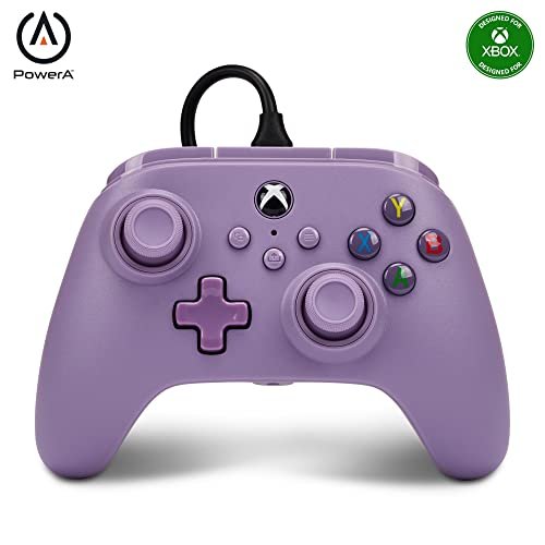 PowerA Nano Enhanced Wired Controller for Xbox Series X|S – Lilac, portable, compact, gamepad, video game, gaming controller, works with Xbox One and Windows 10/11