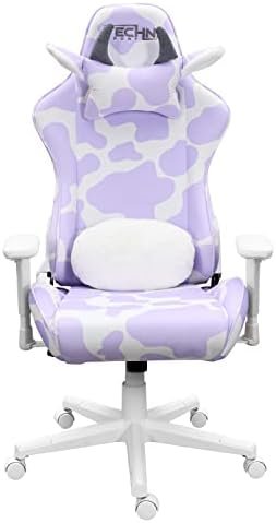 Techni Mobili Sport19.75 Modern Fabric Gaming Chair in Lavender Purple/White