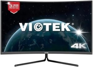 Viotek NV32QB 32-Inch 4K Curved Monitor | 60Hz 8ms (OD) Streaming-Ready 3840 x 2160p Monitor for Gaming/Movies | HDR-Ready 1500R VA Panel w/FreeSync | HDMI 2.0 DP 1.2 Audio Out (VESA)