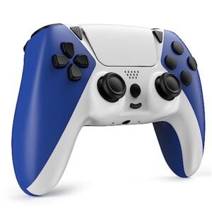 Wireless Controller for PS4 Controller, Wireless Gamepad Work with Playstation 4 Controllers, Game Control for PS4 Controller with Joystick (Blue White)