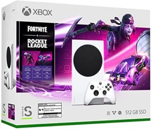 Xbox Series S Fortnite and Rocket League Bundle – Includes Xbox Wireless Controller – Includes Fortnite & Rocket League Downloads – 10GB RAM 512GB SSD – Up to 120 frames per second – Experience hi