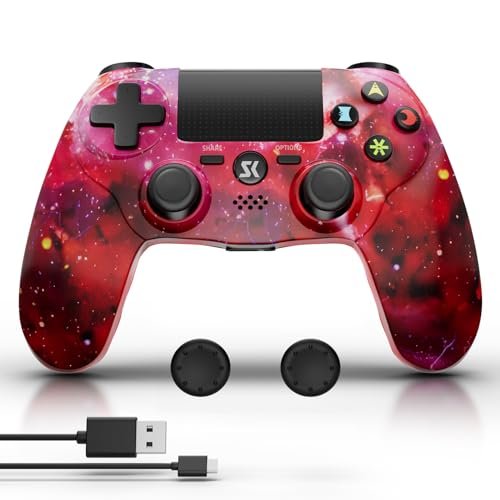 for PS4 Controller Wireless, Controller Gamepad Compatible with Playstation 4/Slim/Pro/PC/Android/Mac with Dual Vibration,6-Axis Motion Control,3.5mm Audio Jack,Multi Touch Pad,Share Button