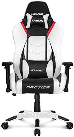 AKRacing Arctica Ultra-Premium White Concept Gaming Chair with High Backrest, Recliner, Swivel, Tilt, Rocker and Seat Height Adjustment Mechanisms with 5/10 warranty (White)