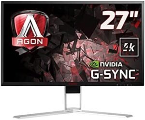 AOC Agon AG271UG 27” Gaming Monitor, G-SYNC, 4k/ UHD (3840×2160), IPS Panel, 60Hz, 4ms, Height Adjustable, DisplayPort, HDMI, USB