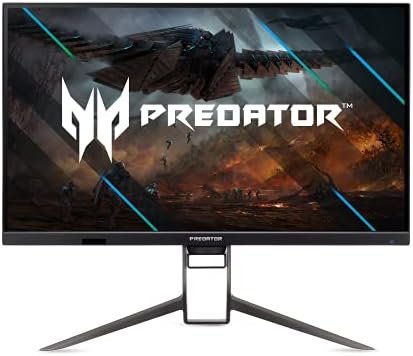 Acer Predator XB323QK NVbmiiphuzx 31.5″ UHD (3840 x 2160) Agile-Splendor IPS Gaming Monitor | G-SYNC Compatible | Up to 0.5ms | 144Hz | DCI-P3 90% | 1-USB Type-C, 1-Display Port 1.4 & 2-HDMI 2.1 Ports