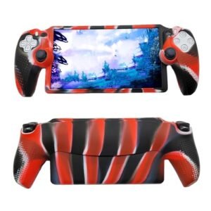 Buziba Silicone Protective Case Cover for Playstation Portal Soft Protective Sleeve Handheld Game Console Accessories(Red)