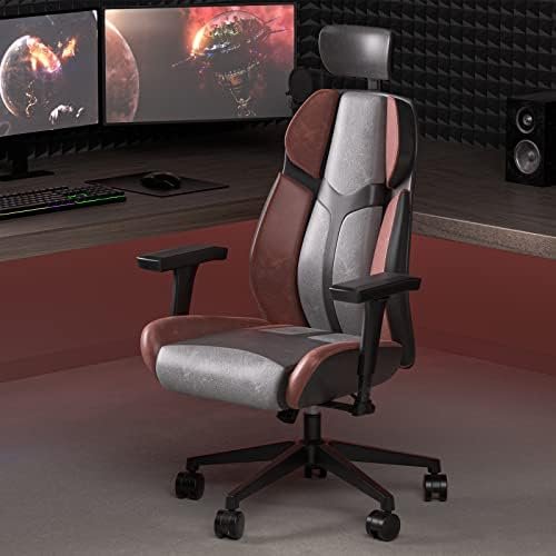 Dvenger Video Gaming Chair DT960, All Cold Cured Foam Gaming Chair for Adults, Ergonomic Computer Racing Office Chair with Breathable Synthetic Leather and Steel-Reinforced Seat Body,Red