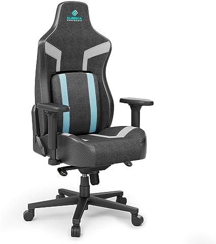 EUREKA ERGONOMIC Gaming Chair, Computer Gamer Chair with Lumbar Support, High Back Office Chair 4.7in Seat Thicker Cushion, Official Blast Competition Chair Python II, Ergonomic Chair（Blue）