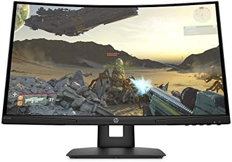 HP X24c Gaming Monitor | 1500R Curved Gaming Monitor in FHD Resolution with 144Hz Refresh Rate and AMD FreeSync Premium | (9EK40AA) (Renewed)