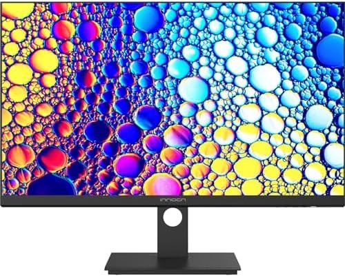 INNOCN 27 Inch 4K Monitor Computer UHD 3840 x 2160 LCD IPS Display, HDR400, USB Type C DP HDMI PC Monitor, 1.07B+ Colors, Built-in Speakers, Pivot/Height Adjustable Stand, Black