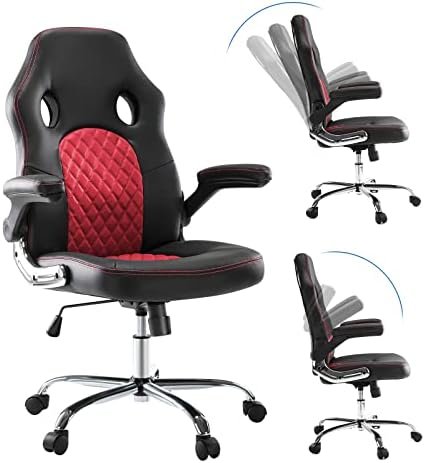 JHK 397WT-CHAIR Gaming Office Desk Chair, Red+Black