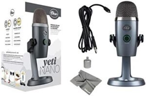 Newest Blue Yeti Nano Premium USB Microphone for Gaming, Streaming,Podcasting, PC & Mac with GalliumPi Bundles