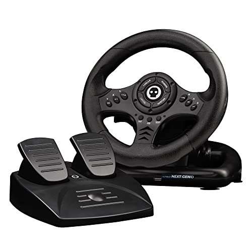 Numskull Next-Gen Multi Format Racing Wheel 2022 with Pedals – Compatible with Xbox Series X|S, Xbox One, PS4, Nintendo Switch and PC – Realistic Steering Wheel Controller Accessory