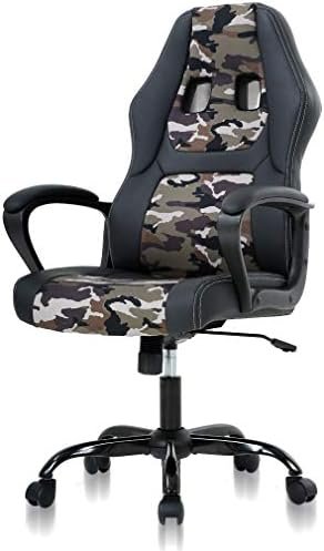 Office Chair Gaming Desk Racing Gaming Chair, PC Gaming Ergonomic Racing Heavy Duty Office Video Game Chair, PU Leather Racing Chair for Home Office Computer Gaming Chairs Video Game Chairs – Camo