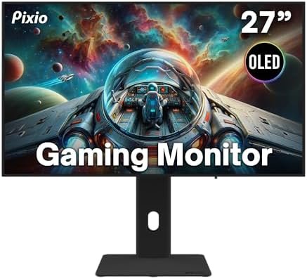 Pixio PX277 OLED MAX 27″ OLED QHD Wide 2560 x 1440 240Hz Refresh Rate 0.03ms GTG Response Time Adaptive Sync Gaming Monitor