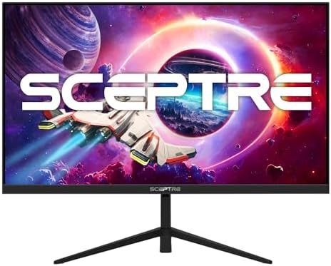 Sceptre 27-inch Gaming Monitor 1080p up to 165Hz 1ms AMD FreeSync Premium HDMI DisplayPort Build-in Speakers, 99% sRGB Machine Black (E275B-FWD168 Series)