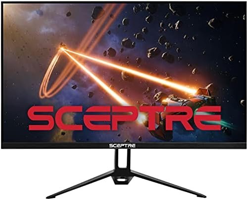 Sceptre IPS 27-inch Gaming Monitor 1920 x 1080p up to 165Hz 1ms AMD FreeSync Premium 119% sRGB DisplayPort HDMI Build-in Speakers, Machine Black (E275B-FPT168S)