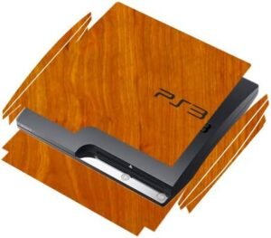 Skinomi Light Wood Full Body Skin Compatible with Sony Playstation 3 Slim (Full Coverage) TechSkin Anti-Bubble Film