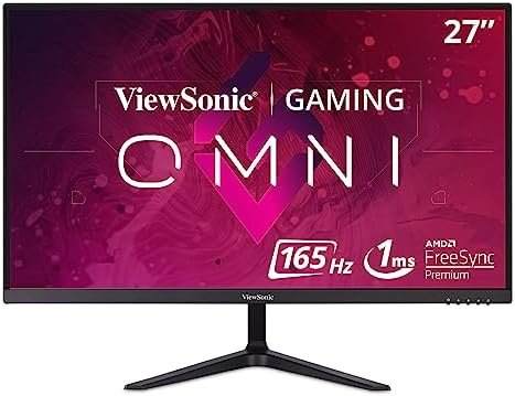 ViewSonic VX2718-P-MHD 27 Inch 1080p 1ms 165Hz Gaming Monitor with AMD FreeSync Premium, Eye Care, HDMI and DisplayPort (Renewed)