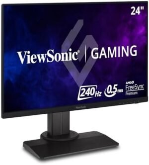 ViewSonic XG2431 24 Inch 1080p 240Hz 1ms Gaming Monitor with AMD FreeSync Premium, Advanced Ergonomics, Eye Care, HDMI and DisplayPort for Esports (Renewed)