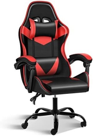 YSSOA Gaming Chair Cheap, Black/Red