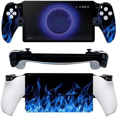 PS5 Skin for Playstation Portal Controllers, Vinyl Sticker Play-Station 5 Portal Skins, Wrap Decal Cover Protective Accessories for PS5 Portal(Blue Flame)