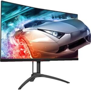 AOC AG323QCX2-B 32″ 2560×1440 144Hz QHD Curved Gaming Monitor – Certified Refurbished