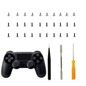 CTHTBZ 30PCS Replacement Screws for PS4 Controller, Accessories Screwdriver Tweezer Tool Repair Kit for Playstation4 PS4 Pro Slim