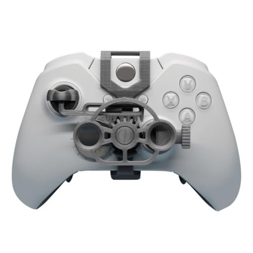 For Xbox One S/X/Elite Game Controller Mini Steering Wheel, 3D Printing Mini Steering Wheel Auxiliary Controller Racing Game Wheel for Xbox One Gaming Accessories (Silver)