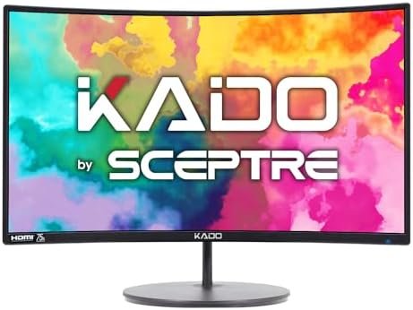 Kado 27″ Curved 1500R 1920×1080 Computer Monitor 75Hz VESA Mount VGA HDMI Office Gaming Built-in Speakers (C27 Series)