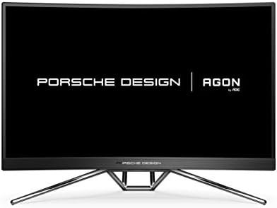 Porsche Design Agon PD27 27″ Gaming Monitor, 1000R Curved QHD (2560×1440), 240Hz 0.5ms, DisplayHDR 400, Light FX, Quick Switch Keypad, Low Input Lag, Height-Adjust, Black (Renewed)