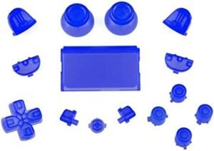 Replacement Full Buttons Custom Mod Kit Set for Sony Playstation 4 PS4 Controller (Clear Blue)