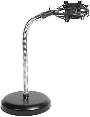 Rockville Gaming Streaming Twitch Mic Stand w/Gooseneck+Weighted Base+Shockmount