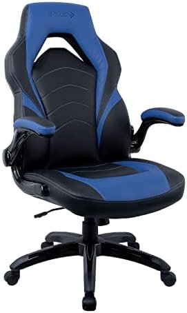 STAPLES Emerge Vortex Bonded Leather Gaming Chair, Black and Blue, 2/Pack (58293-CCVS)