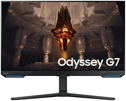 Samsung Odyssey G70B Series 32-Inch 4K UHD Gaming Monitor, IPS Panel, 144Hz, 1ms, HDR 400, G-Sync and FreeSync Premium Pro Compatible, Ultrawide Game View (LS32BG702ENXGO),Black (Renewed)