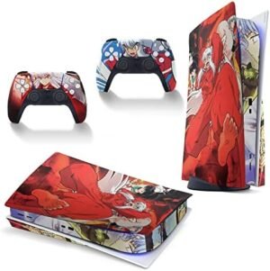 Skins for PS5 Controller and PS5 Console Disc Version, Anime Accessories Cover,Compatible with Playstation 5