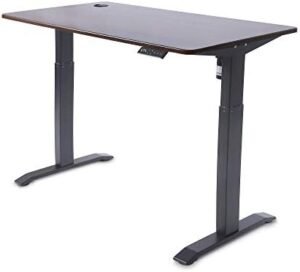 UNICOO Electric Height Adjustable Standing Desk, Electric Standing Workstation, Sit Stand Desk Home Office Desk,Gaming Desk, Motorized Desk Whole-Piece Desk Board 48 * 24 in (KT1001-MB)