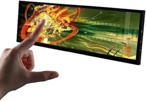 VSDISPLAY 14.5 Inch 2K 2560×720 LCD Monitor Touch Panel 14.5” Stretched Bar Display with Mini HD-MI Type-C Video Input for Gaming/PC/Laptop/Computer Monitoring Extra Secondary Screen