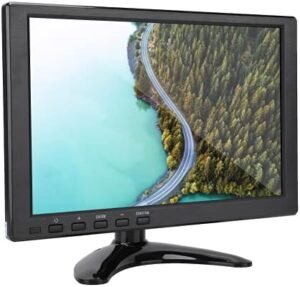 10.1 Inch TFT LCD Monitor, Universal 1280×800 16:10 HD Small Monitor with, VGA, BNC Input, WLED Backlight Color Screen Display Built in Speaker, Portable Gaming Computer